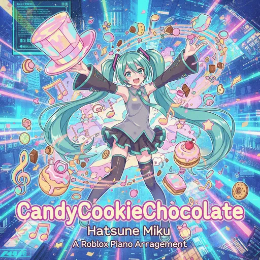 Roblox Piano Sheets - CandyCookieChocolate by Hatsune Miku