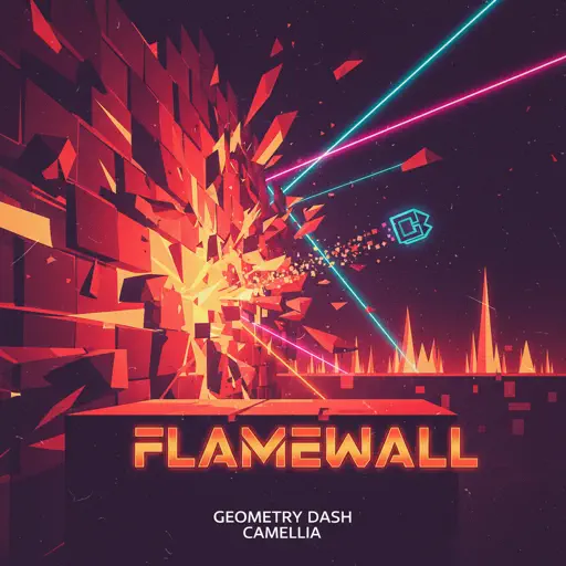 Roblox Piano Sheets - Flamewall - Geometry Dash by Camellia