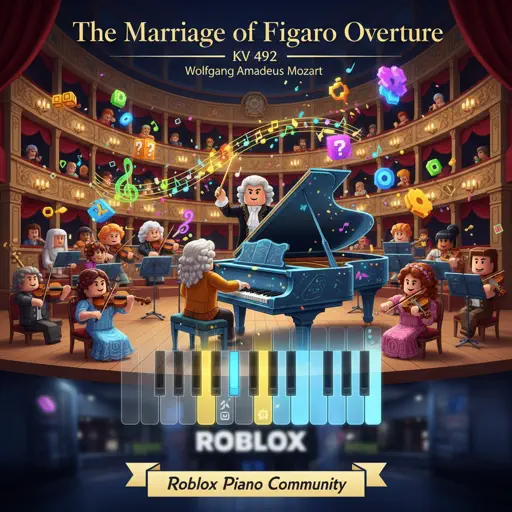 Roblox Piano Sheets - The Marriage of Figaro Overture, KV 492 by Wolfgang Amadeus Mozart